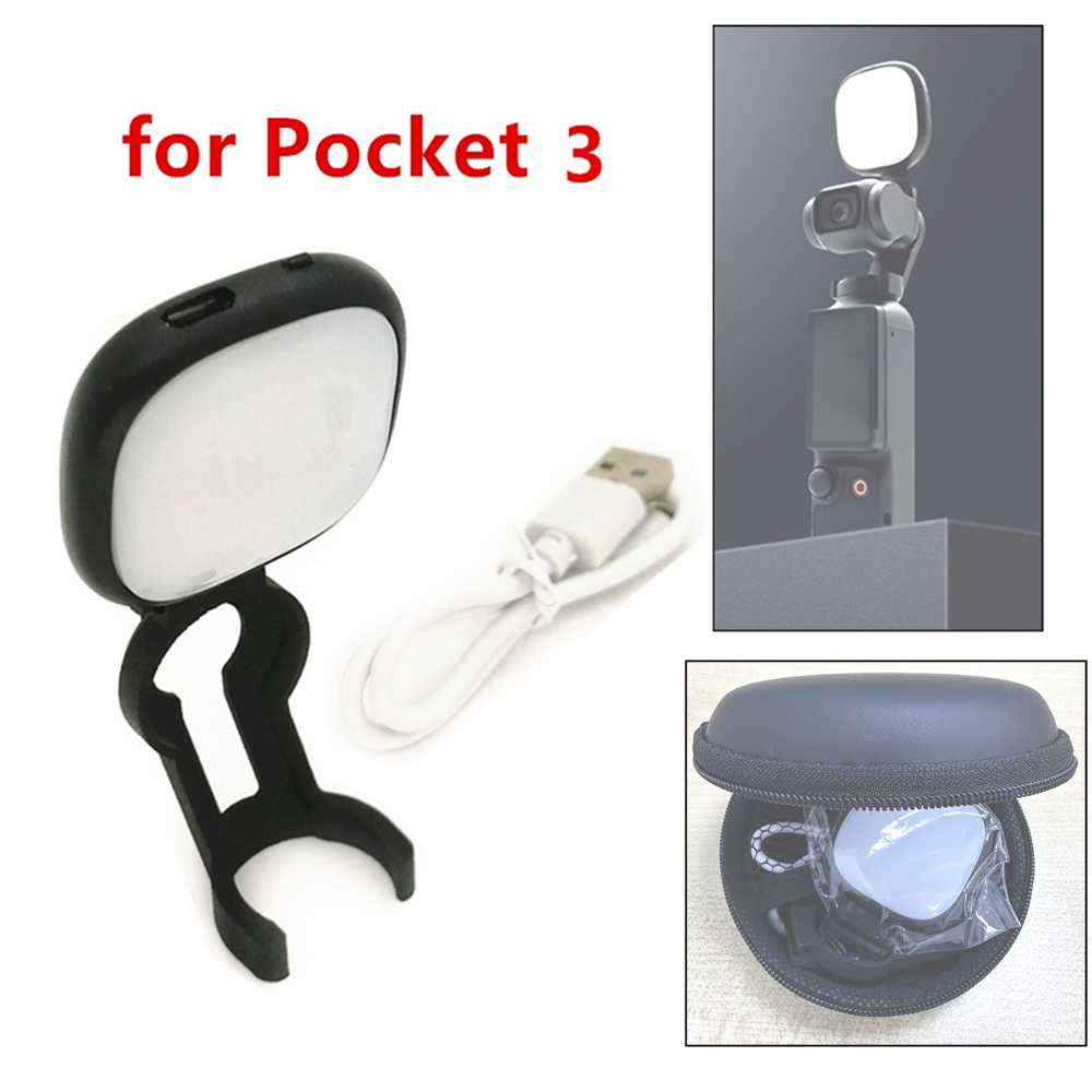 กระเป๋า Pocket3 เย็น Warm Light เติมแสง + วงเล็บเหมาะสําหรับ DJI Osmo Pocket 3 Lingmo Pocket Pocket Pocket Camera