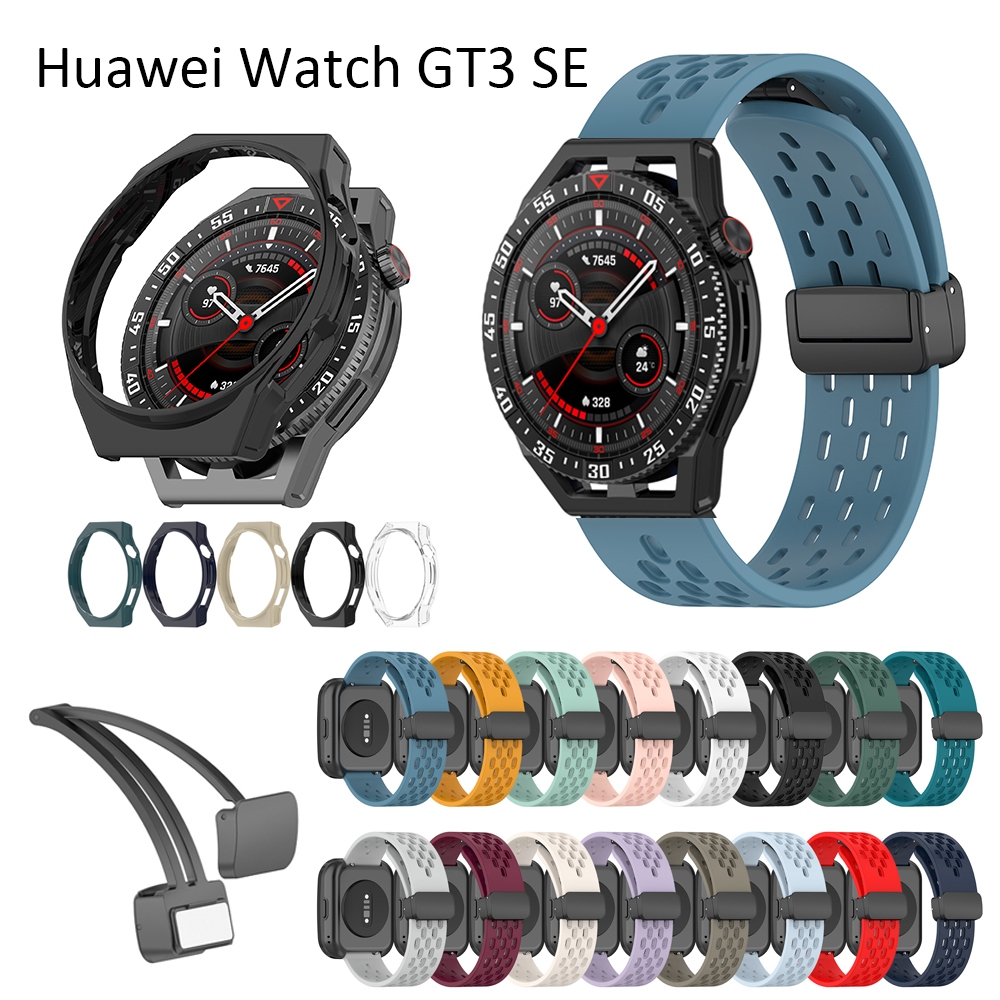 สําหรับ Huawei Watch GT3 SE สายรัด หัวเข็มขัดด่วน เคส PC ป้องกันหน้าจอ แท่นวางสายเคเบิล USB