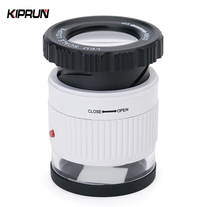 Kiprun แว่นขยาย ปรับได้ 30 เท่า พร้อมไฟ LED UV ปรับโฟกัสได้ เครื่องประดับ