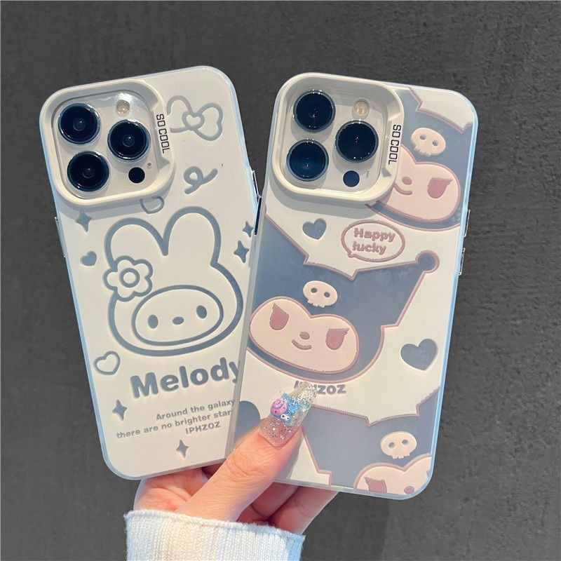 น่ารักอะนิเมะ Melody Kuromi กรณี Samsung galaxy A05 A05S A06 A55 A15 A73 A72 A54 A53 A52 A52S A34 A33 A32 A24 A22 A23 A14 4G 5G ปลอก