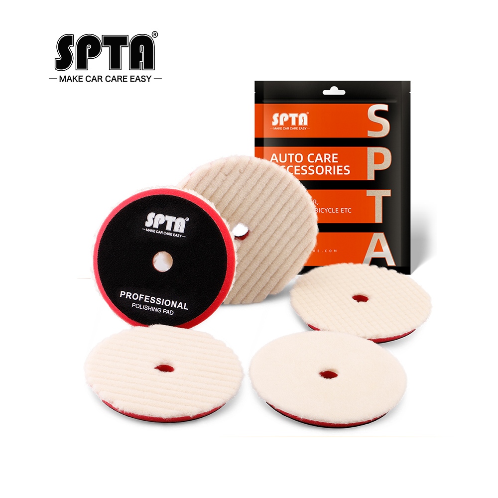Spta แผ่นขัดเงารถยนต์ ผ้าวูล ขนาด 3 นิ้ว (80 มม.) 5 นิ้ว (125 มม.) 6 นิ้ว (150 มม.) สําหรับขัดเงารถยนต์ DA RO