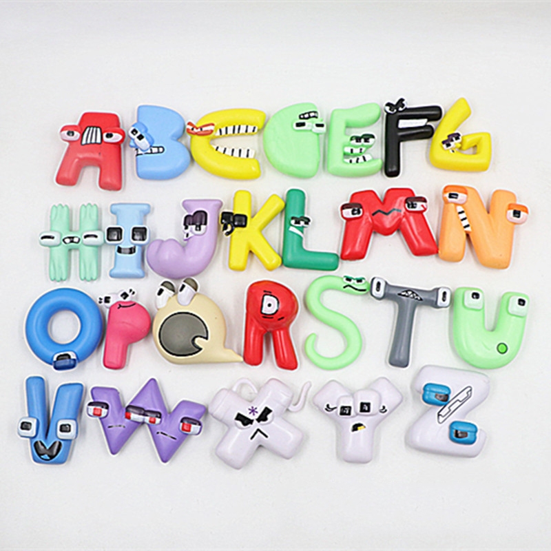 ใหม่ โมเดลตุ๊กตาฟิกเกอร์ ตัวอักษรภาษาอังกฤษ Montessori 26 ตัว ของเล่นสําหรับเด็ก 2023 26 ชิ้น ต่อชุด ราคา ถูกที่สุด ดีลบีเคเค