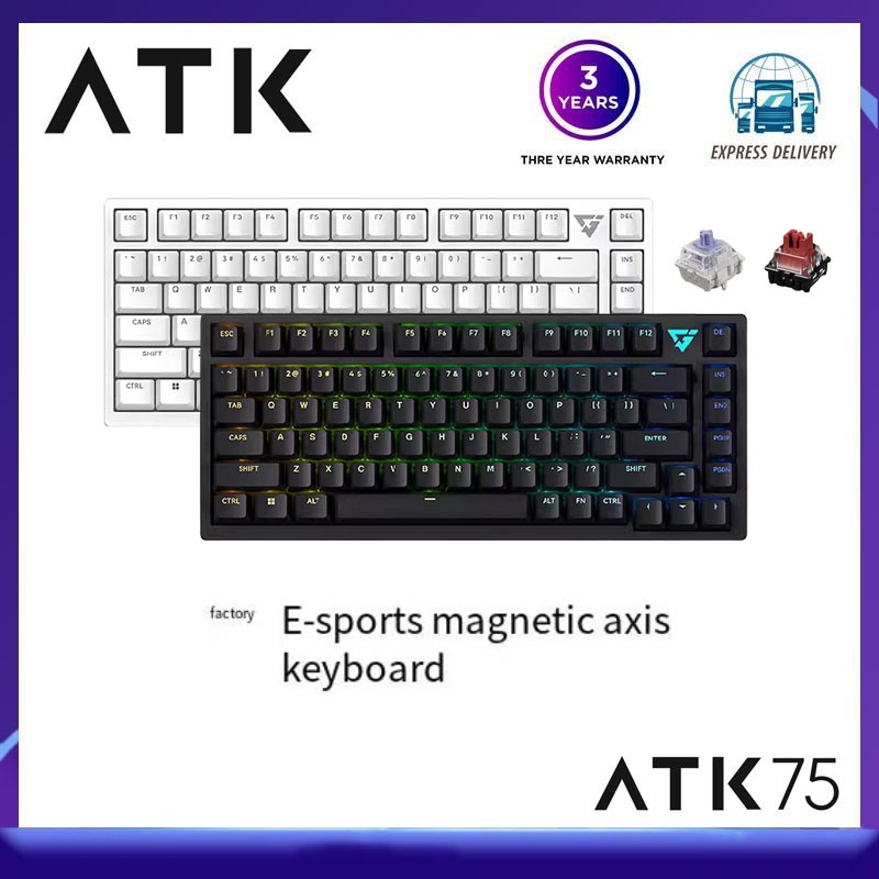 (พร้อมส่ง) Atk ATK75 คีย์บอร์ดเมคคานิคอล แบบใช้สาย โหมดเดียว แกนแม่เหล็ก