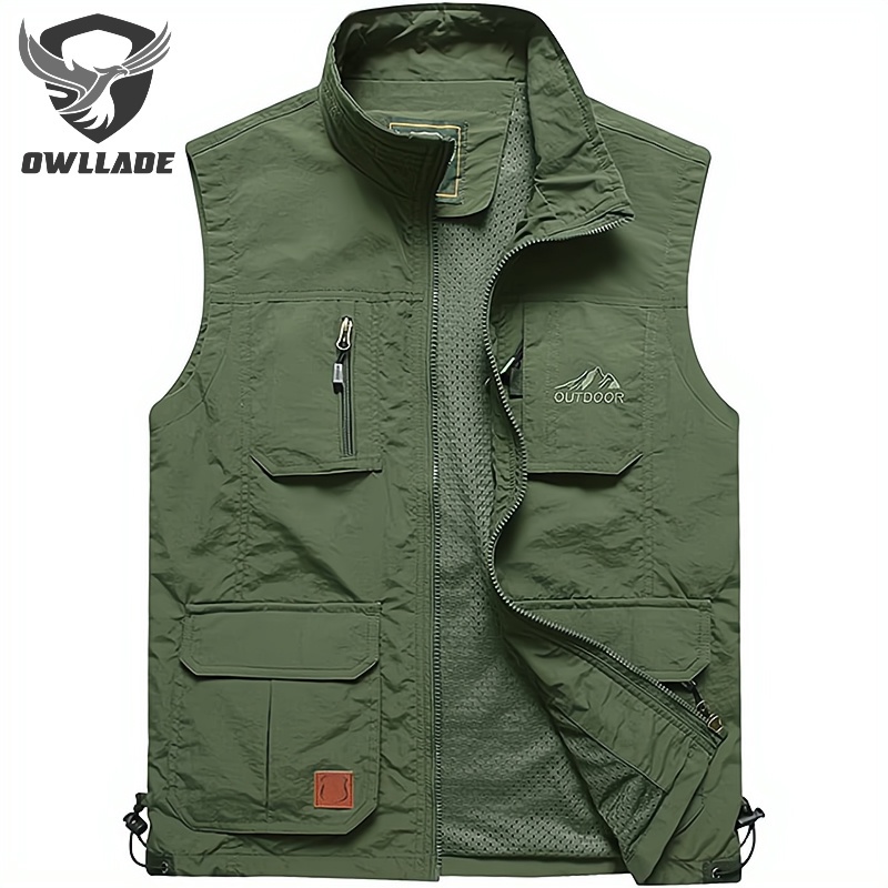 Eaglade เครื่องมือหลวมหลายกระเป๋ากันน้ําแห้งเร็วเสื้อกั๊กตกปลาผู้ชาย MS-7838/M-5XL คลาสสิกเสื้อแขนกุดเดินป่ากลางแจ้ง Camping กีฬา ช่างภาพ
