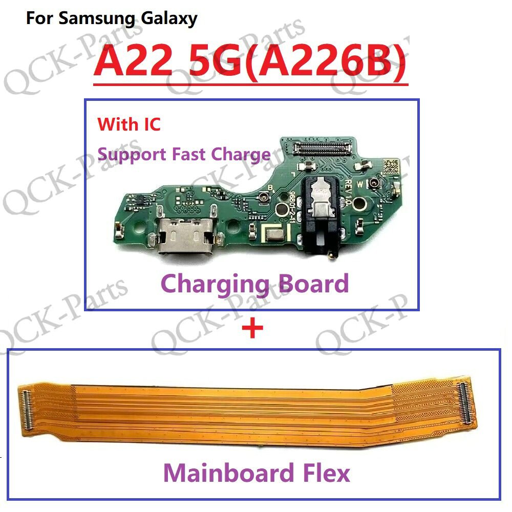 แท่นชาร์จ USB สายเคเบิลอ่อน สําหรับ Samsung Galaxy A22 5G (A226B) A22 4G (A225F)