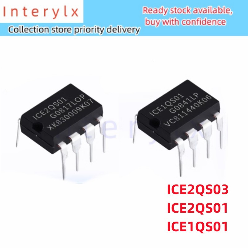 ชิปวงจรรวม DIP-8 LCD ICE2QS01 ICE2QS03 ICE1QS01 5 ชิ้นต่อล็อต
