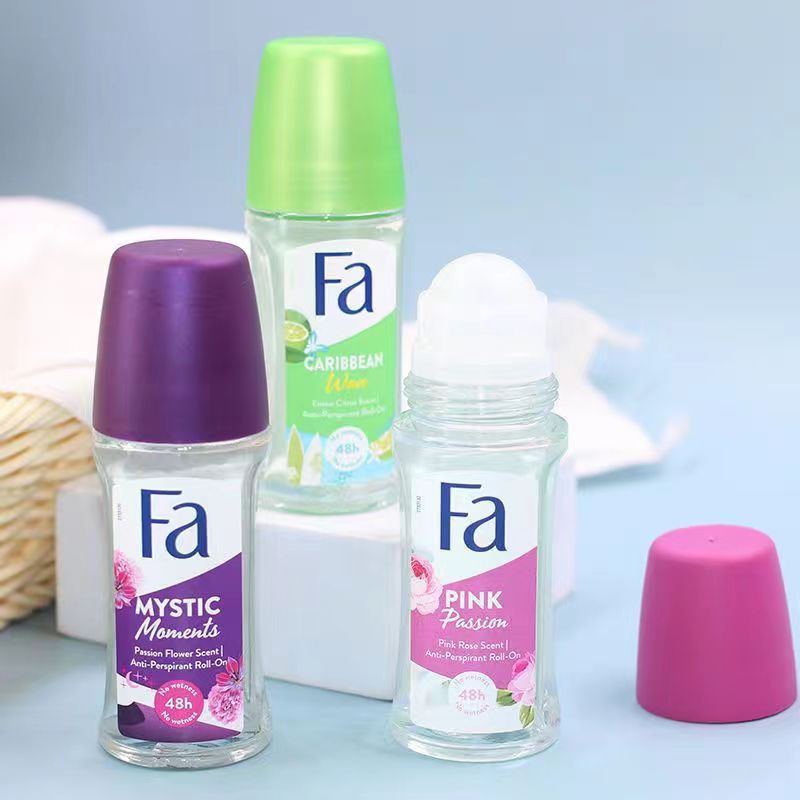 นําเข้า FA Roll-On Fragrance Body Lotion Antiperspirant Fragrance Deodorant Roll-On Underarm Deodora