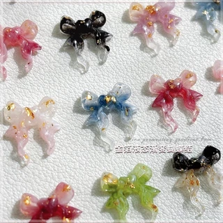 Rou Bao 2024 ใหม่ ริบบิ้นฟอยล์เรซิ่น ไล่โทนสี สําหรับตกแต่งเล็บ DIY 50 ชิ้น