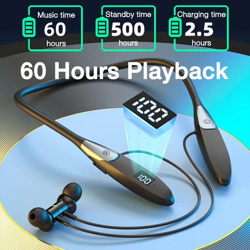 Bkwhale ชุดหูฟังบลูทูธไร้สาย 5.3 500mAh ลดเสียงรบกวน ความจุเยอะ