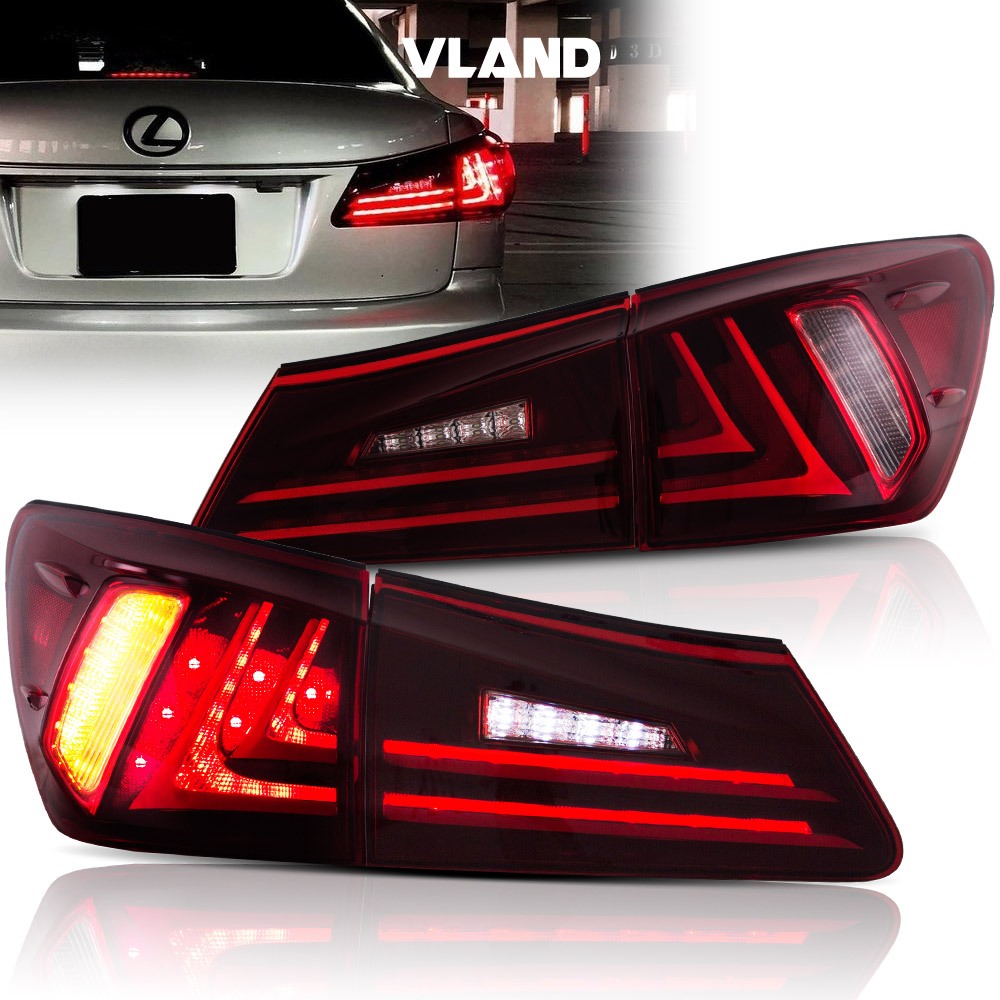 VLAND ไฟท้าย LED Fit Lexus IS 2nd Gen (XE20) 2006-2012 Lexus IS250 IS350 IS220d 2008-2015 IS-F