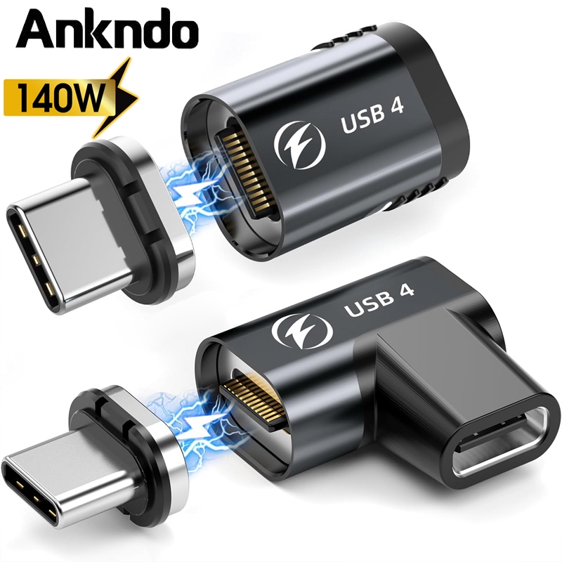 Ankndo อะแดปเตอร์ชาร์จ 240W USB C เป็น Type C USB 4.0 Type C 20Gbps Thunderbolt4 8K 60Hz สําหรับโทรศัพท์มือถือ แล็ปท็อป โน้ตบุ๊ก