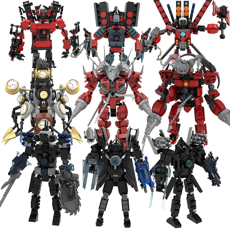 Skibidi Toilet Titan TV Man Camera Man Sound Man Toys โมเดล Building Blocks ของเล่นสําหรับเด็กเด็กชายหญิงของขวัญวันเกิด