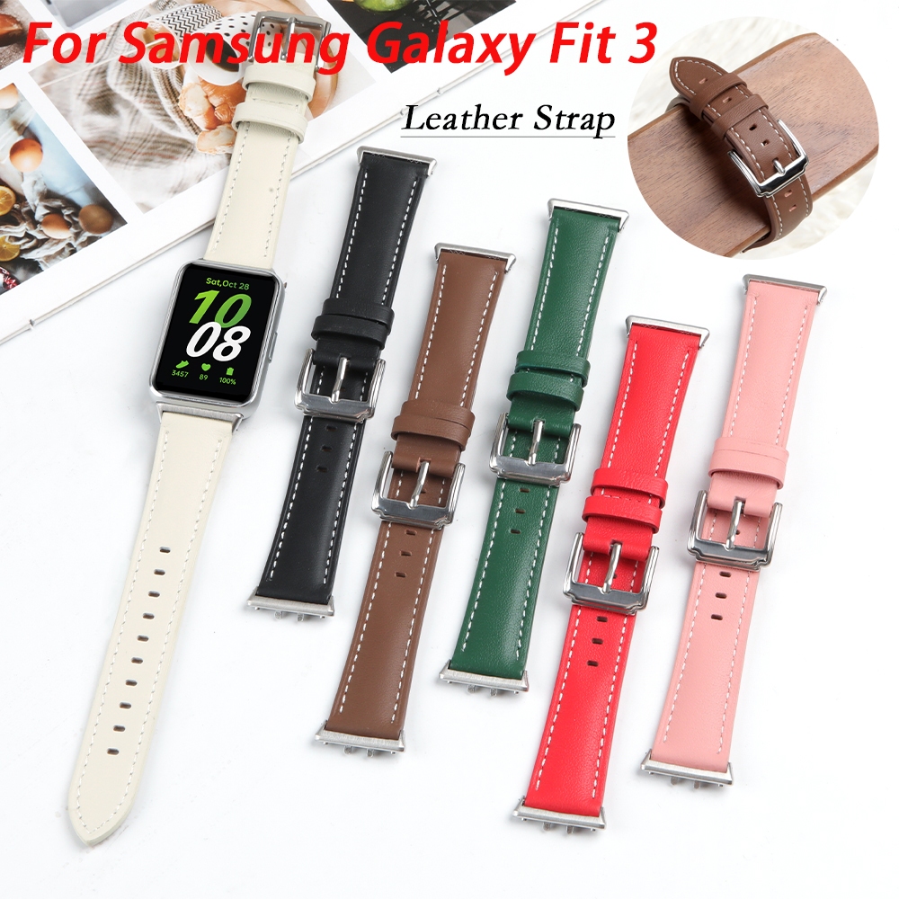 สายนาฬิกาข้อมือหนัง อุปกรณ์เสริม สําหรับ Samsung Galaxy Fit 3 Samsung Fit3