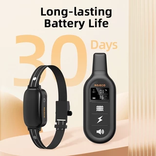 Rojeco ปลอกคอฝึกสุนัขไฟฟ้า 3300 ฟุต รีโมตคอนโทรล กันน้ํา สั่นสะเทือน ช็อตเกอร์ไฟฟ้า ปลอกคอฝึกสุนัข หยุดเห่า