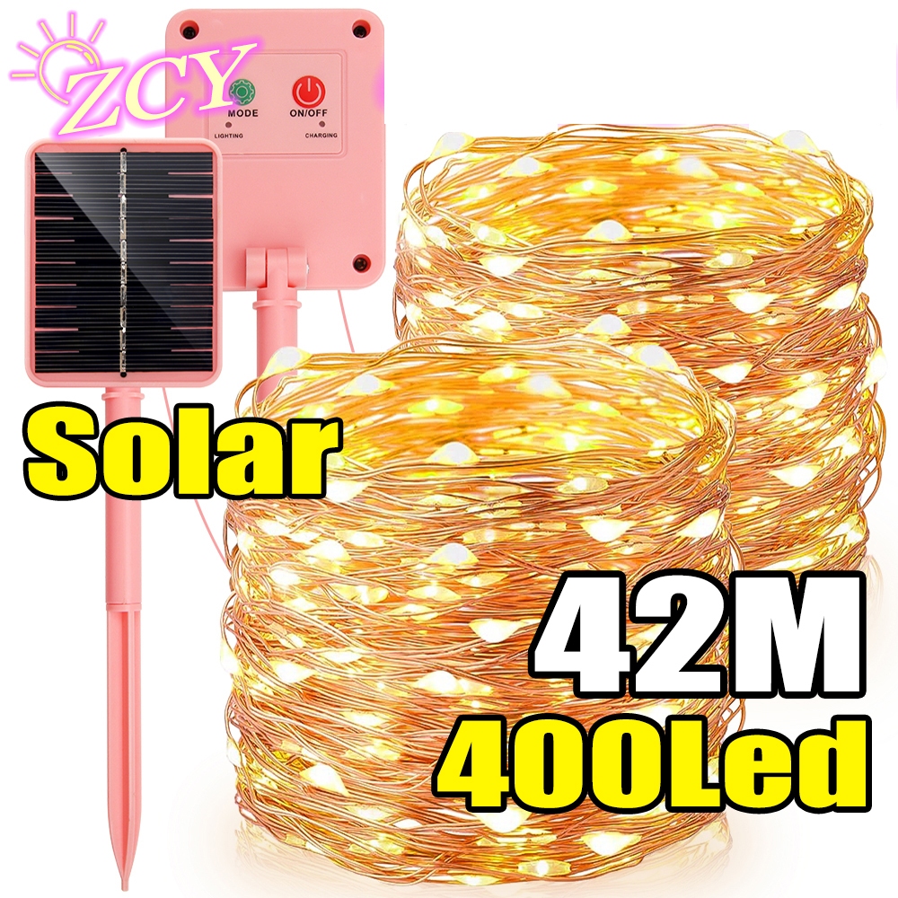ไฟตกแต่งโซล่าเซลล์ 8โหมดการใช้งาน ไฟตกแต่ง SOLAR LED 8โหมด ไฟตกแต่งสวนและกลางแจ้ง โซล่าเซลล์ ไฟเส้นอัจฉริยะ ประหยัดไฟมาก ทนแดด ทนฝน โคมไฟวินเท