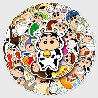50 ชิ้นตลกการ์ตูน Crayon Shin-chan สติกเกอร์กันน้ํา DIY สําหรับโทรศัพท์แล็ปท็อปสเก็ตบอร์ด Creative Graffiti รถสติกเกอร์บ้านสติกเกอร์