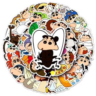 50 ชิ้นตลกการ์ตูน Crayon Shin-chan สติกเกอร์กันน้ํา DIY สําหรับโทรศัพท์แล็ปท็อปสเก็ตบอร์ด Creative Graffiti รถสติกเกอร์บ้านสติกเกอร์