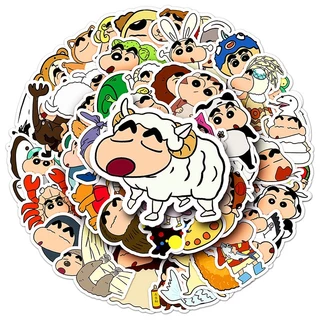 50 ชิ้นตลกการ์ตูน Crayon Shin-chan สติกเกอร์กันน้ํา DIY สําหรับโทรศัพท์แล็ปท็อปสเก็ตบอร์ด Creative Graffiti รถสติกเกอร์บ้านสติกเกอร์