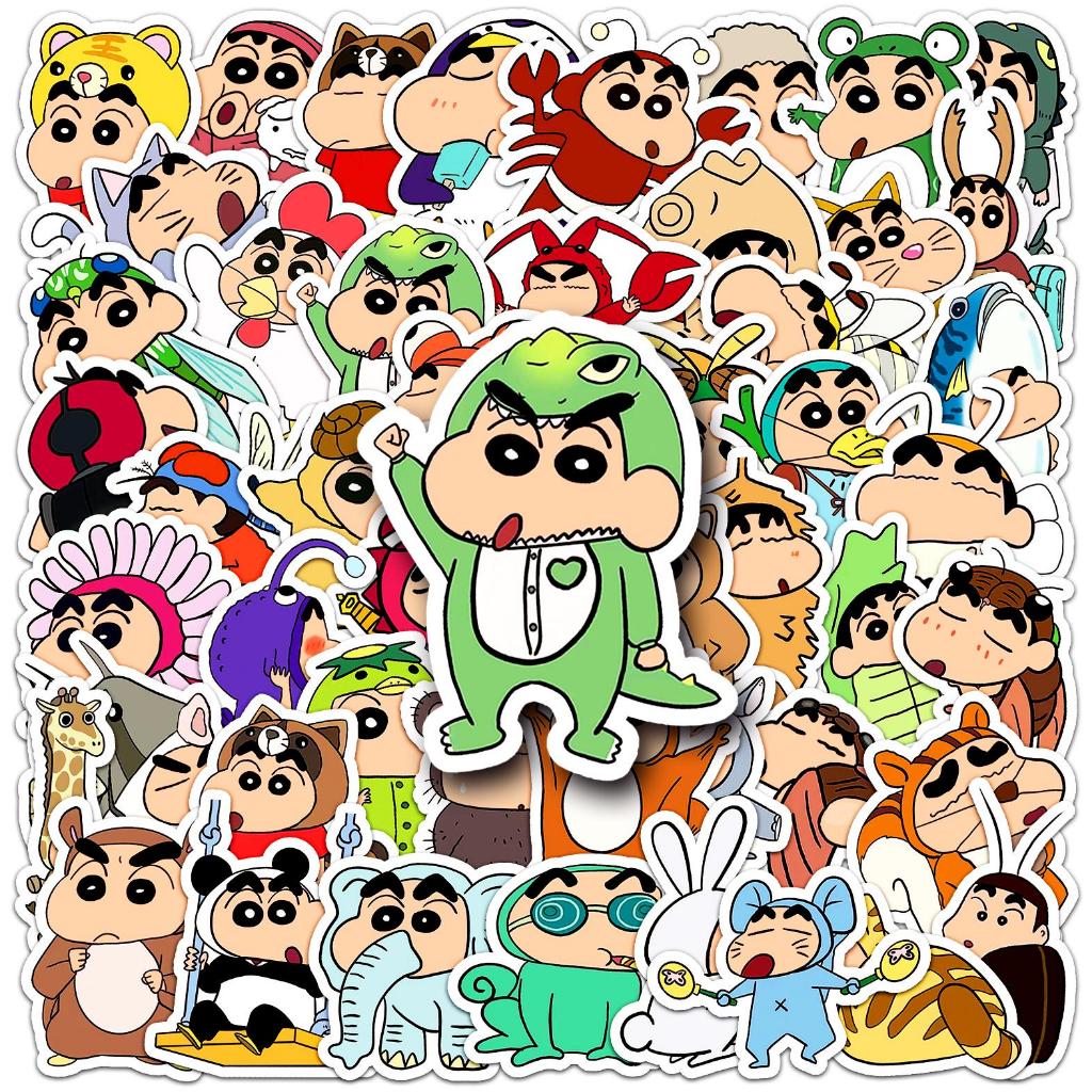 50 ชิ้นตลก Crayon Shin-chan สติกเกอร์น่ารักกันน้ํา DIY สําหรับโทรศัพท์แล็ปท็อปสเก็ตบอร์ด Creative Graffiti รถสติกเกอร์บ้านสติกเกอร์