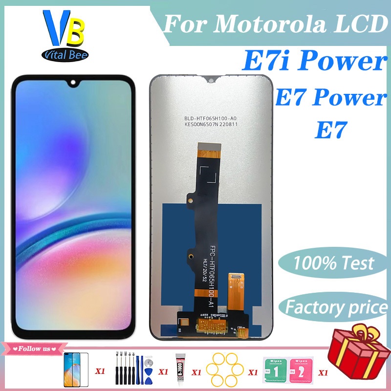 อะไหล่หน้าจอสัมผัสดิจิทัล LCD 100% แบบเปลี่ยน สําหรับ Motorola Moto E7 E7 Power E7i