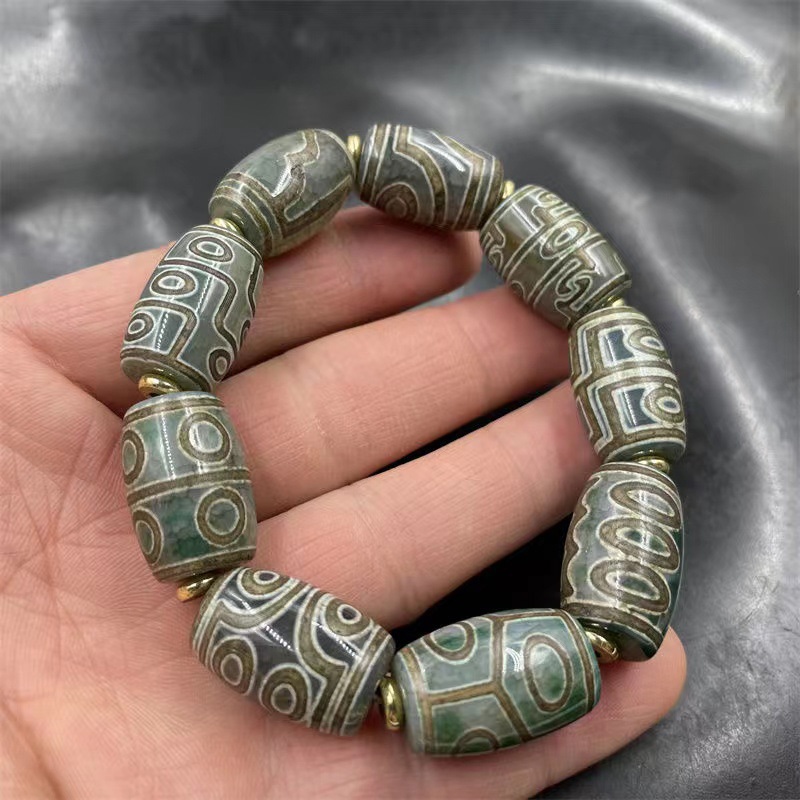ใหม่ สร้อยข้อมือลูกปัดอาเกต สีเขียว เหมาะกับครอบครัว