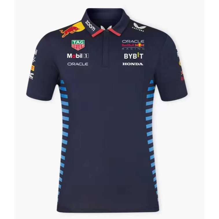 ใหม่ 2024 Oracle 2025 เสื้อยืด Red Bull Racing F1 เสื้อสเวตเตอร์ลําลอง