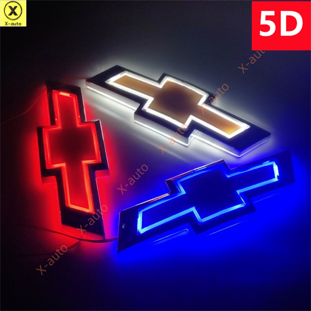 Chevrolet 5D & 2D รถ LED Emblem โลโก้ป้าย - เหมาะกับด้านหน้าหรือด้านหลัง - สัญลักษณ์รถยนต์แทนที่หรือคง