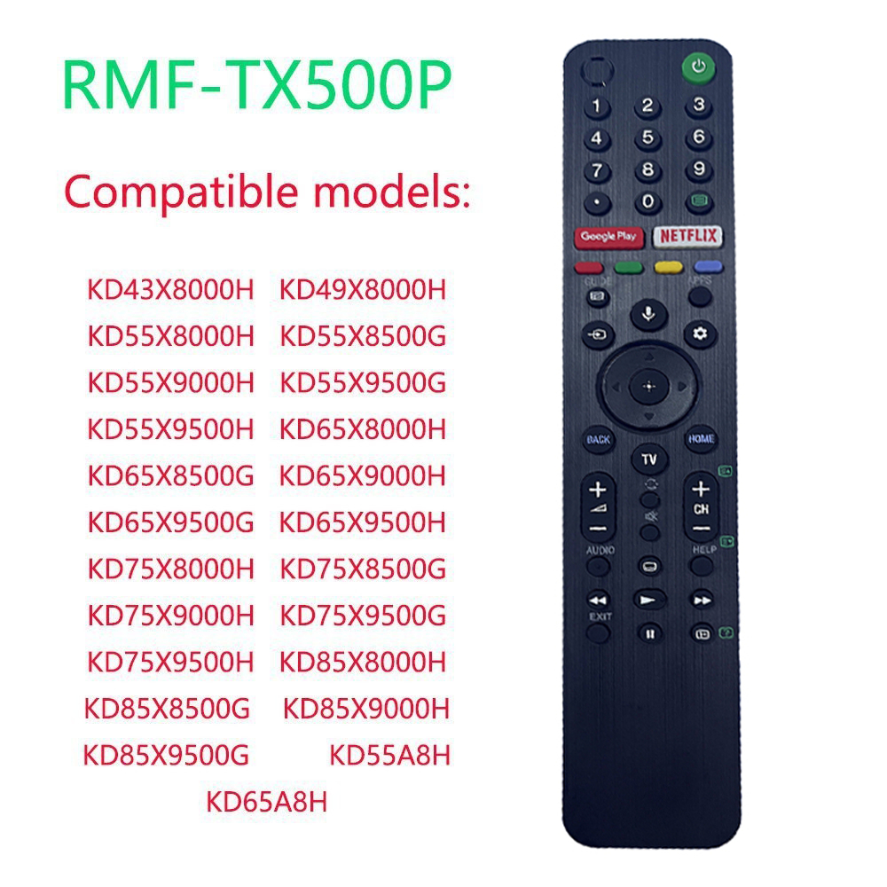 remote รีโมททีวี for sony LCD TV สั่งงานด้วยเสียง RMF-TX500P RMF-TX 520P RMF-TX500U RMF-TX520E RMF-TX520B KD43X8000H KD75X8500G KD75X9500G KD85X8000H KD85X8500G KD-43X8000H KD-49X8000H
