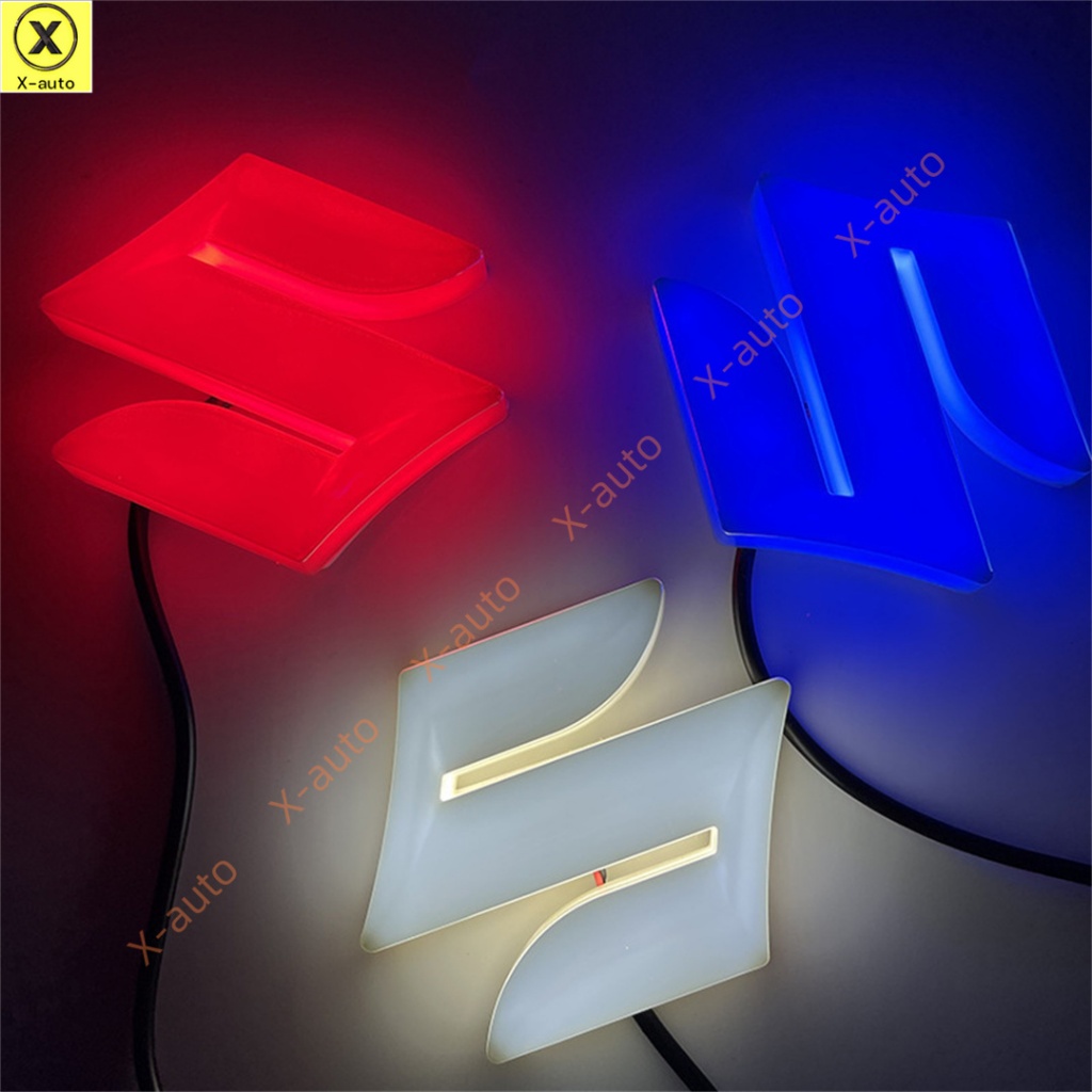 (VN) Suzuki 4D Car LED Emblem Logo Badge Light - เหมาะกับด้านหน้าหรือด้านหลัง - เปลี่ยนโลโก้รถ - เหม