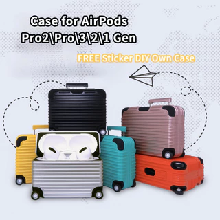 สติ๊กเกอร์ฟรี DIYกระเป๋าเดินทางสร้างสรรค์ AirPods Pro3 Case เหมาะสําหรับ Apple Airpods 4/1/2/3/pro/pro 2 Generation