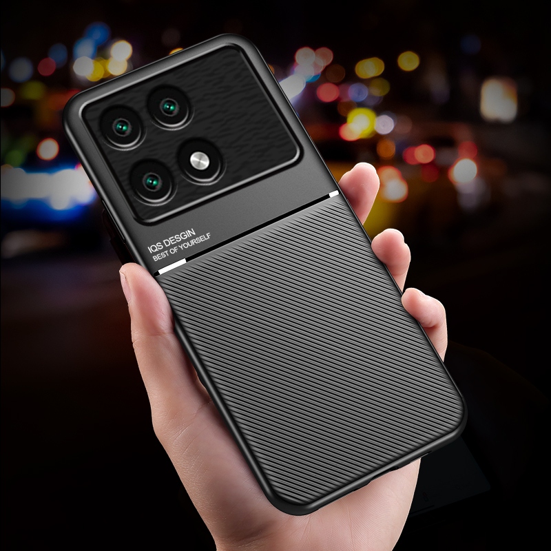 เคสโทรศัพท ์ แผ ่ นโลหะในตัวสําหรับ Redmi K70E K70 K70Pro POCO X6 Pro F6 Pro ป ้ องกันปกหลังแข ็ ง