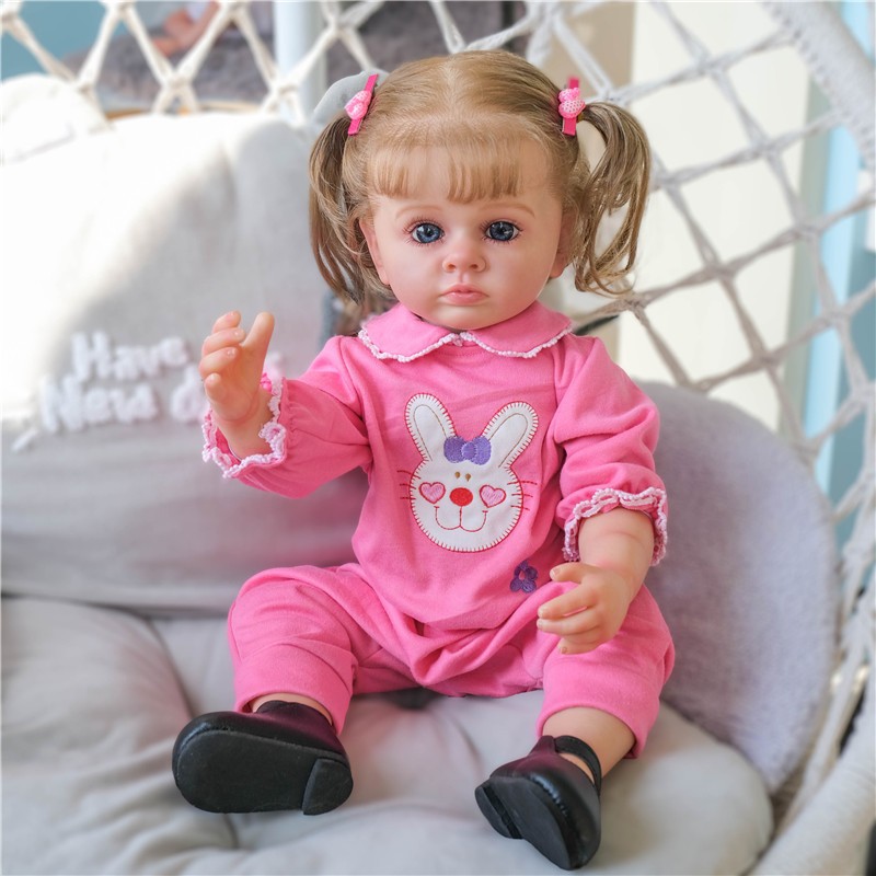 Npk ตุ๊กตาเด็กทารกแรกเกิด ซิลิโคน 55 ซม. หลายชั้น แฮนด์เมด 3D