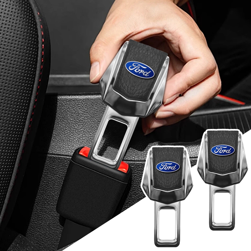 1 ชิ้น/2 ชิ้น หัวเข็มขัดโลหะนิรภัยรถยนต์ สําหรับ Ford Kuga Fiesta Focus Mondeo Mk1 Mk2 Mk3 St