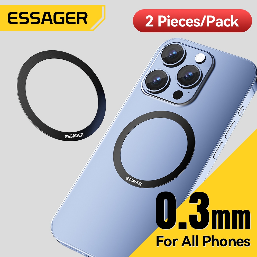 Essager แผ่นโลหะแม่เหล็กติดด้านหลังโทรศัพท์ iP Android 0.3 มม.