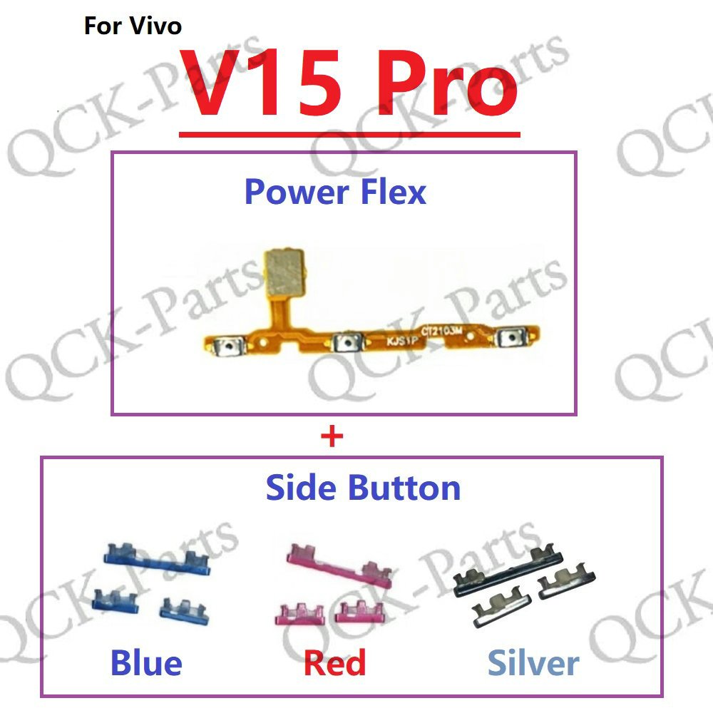 อะไหล่ปุ่มสวิตช์เปิดปิด และปุ่มปรับระดับเสียง ด้านข้าง แบบเปลี่ยน สําหรับ Vivo V15 Pro Vivo V15Pro