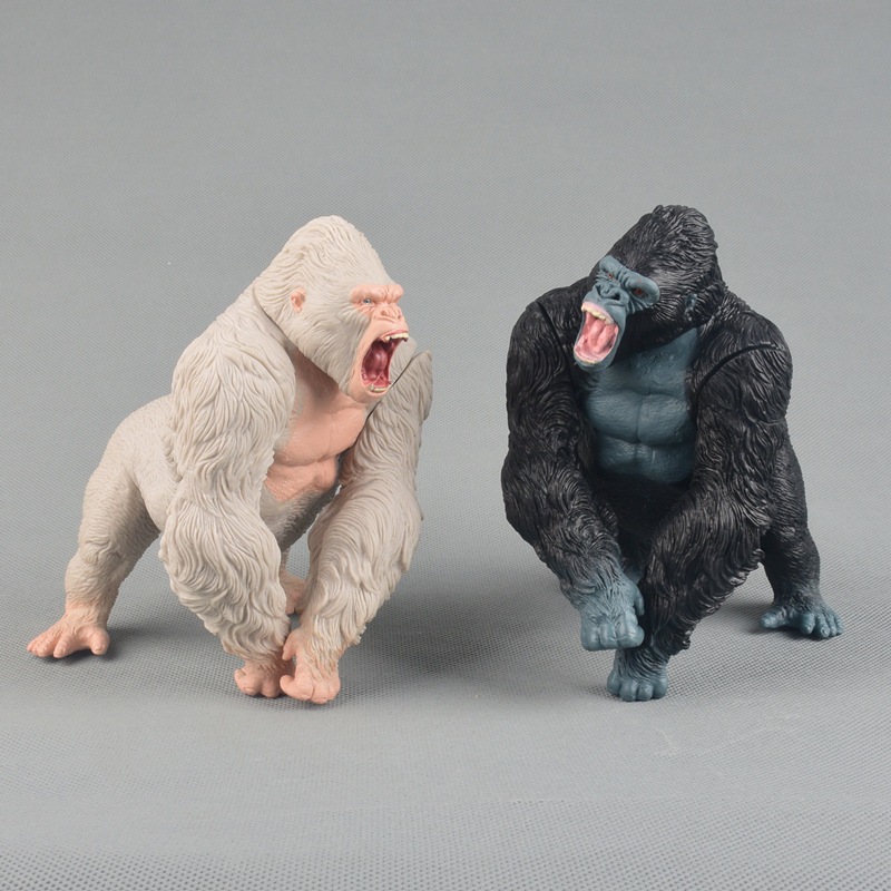 Godzilla vs. 6 สไตล์ โมเดลฟิกเกอร์ PVC อนิเมะ Kong Skull Lsland King Kong Chimpanzee Monster King White Orangutan Gorilla ของเล่น สําหรับเก็บสะสม