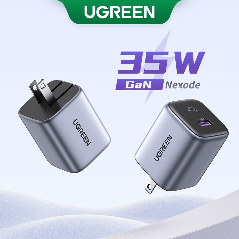 Ugreen GaN 35W Charger USB Charger PD3.0 QC3.0 Quick Charger สําหรับ iPhone 16 Pro Max 15 14 13 Pro 