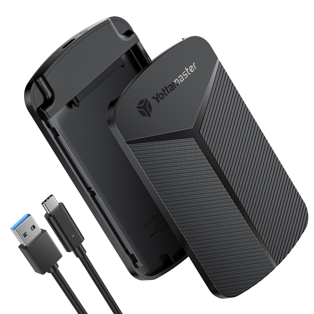 Yottamaster เคสฮาร์ดดิสก์ภายนอก HDD SATA 3.0 เป็น USB 3.0 Type C 3.0 รองรับฮาร์ดดิสก์ UASP TRIM SSD สําหรับฮาร์ดไดรฟ์ SATA 2.5 นิ้ว
