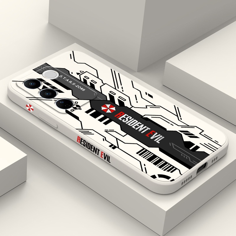 Crisisรูปแบบเคสโทรศัพท์สําหรับvivo V50 V40 V30 V29 V29E V27 V27E V23 V25 V25E V23E V21 V20 2021 Pro 5Gซิลิโคนเหลวทั้งหมดรอบการป้องกัน