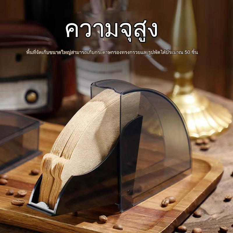 กล่องกระดาษกรองกาแฟ พลาสติกใส กันฝุ่น V01 cingth