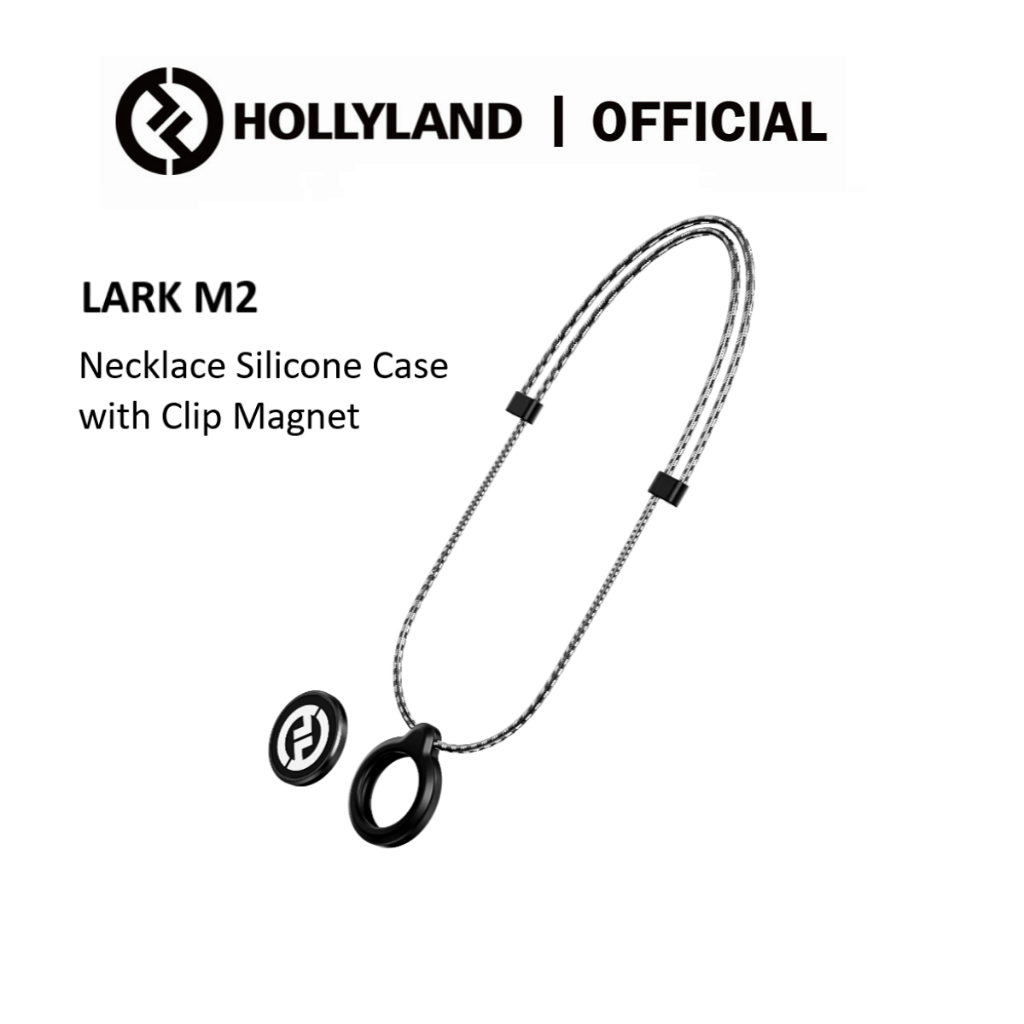 เคสซิลิโคนสร้อยคอ Hollyland พร้อมแม่เหล็กคลิปสําหรับไมโครโฟนไร้สาย LARK M2