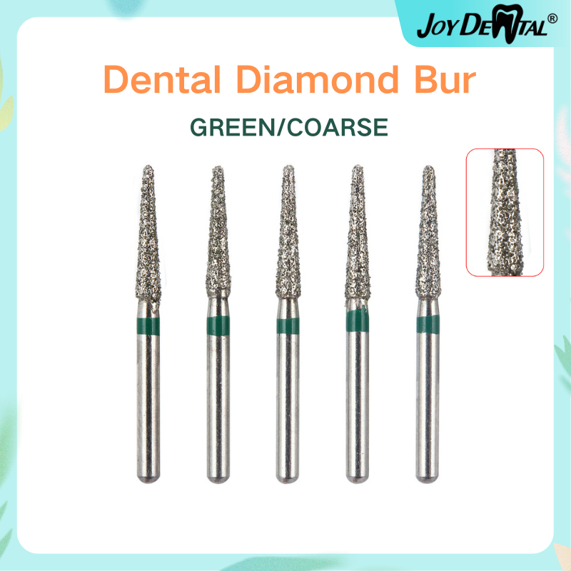 5 ชิ้น | อุปกรณ์ทันตกรรม ประดับเพชร สีเขียวหยาบ