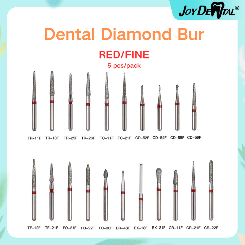 5 ชิ้น | อุปกรณ์ทันตกรรม ประดับเพชร สีแดง