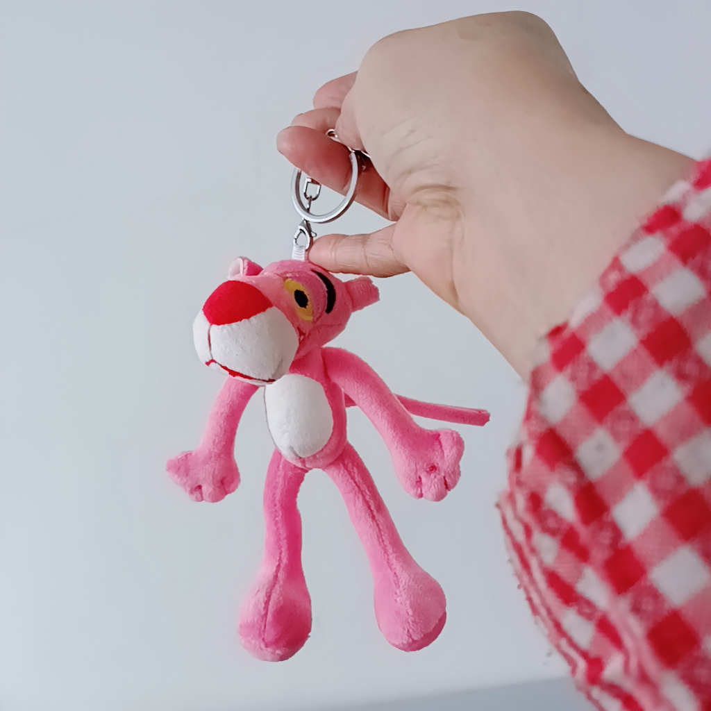 พวงกุญแจ จี้ตุ๊กตา Pink Panther ขนาด 15 ซม. สําหรับห้อยกระเป๋า