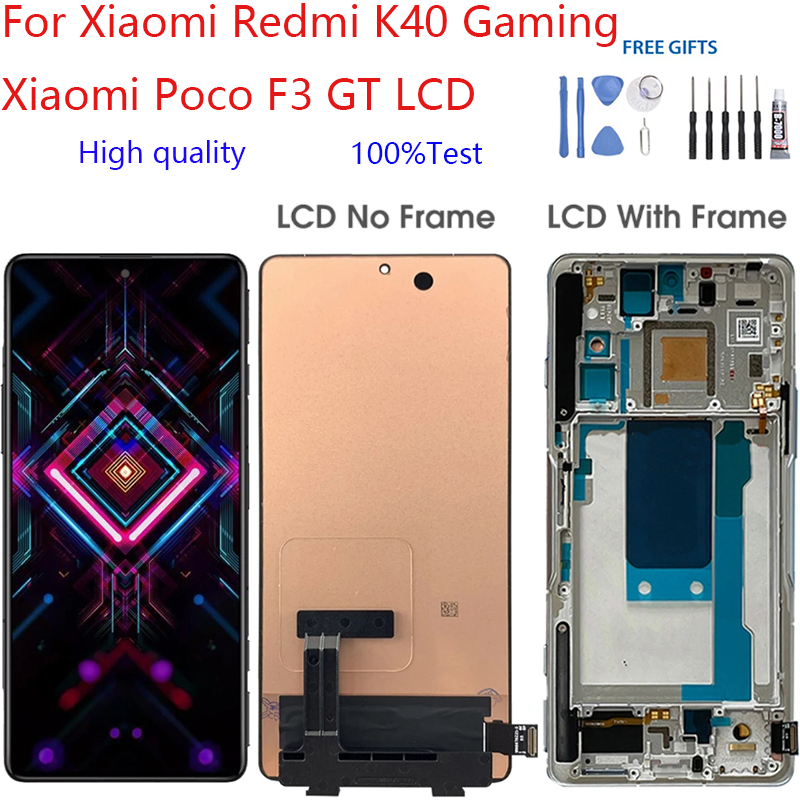 อะไหล่หน้าจอสัมผัส LCD แบบเปลี่ยน สําหรับ Xiaomi Redmi K40 Gaming Xiaomi Poco F3 GT