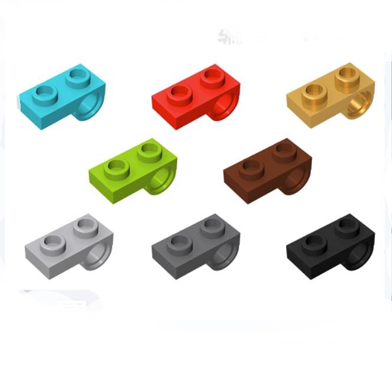 10 ชิ้น MOC อะไหล่ 18677 แผ่นพิเศษ 1 x 2 พร้อม Pin Hole อิฐที่เข้ากันได้ DIY Assmble Building Blocks อนุภาคเด็กสมองของเล่น