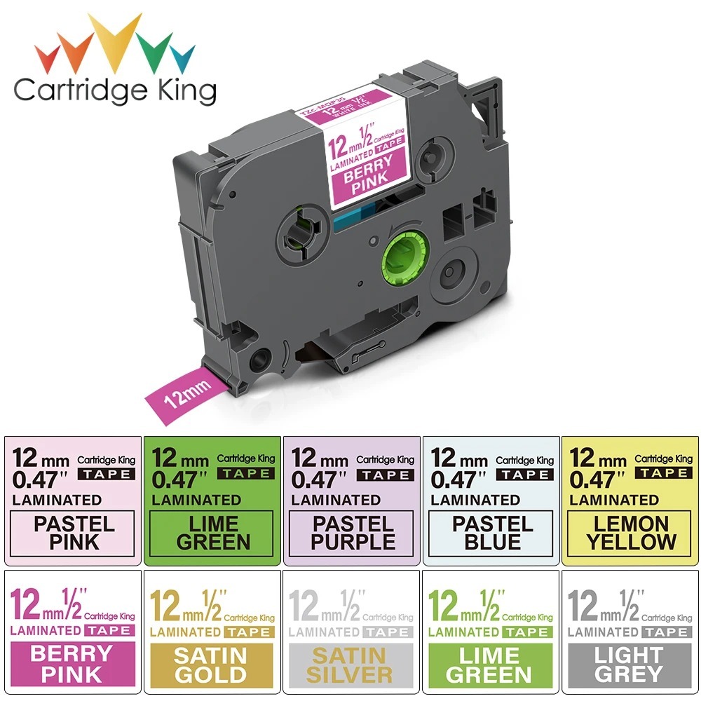 เทปฉลาก 12 มม. คละสี สําหรับ Brother TZe TZe231 TZe221 TZe211 Brother P-Touch TZe-231