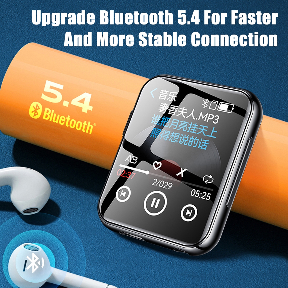 FAAEAL BENJIE R1 กล้องเครื่องเล่นเพลงไม่มีหน่วยความจํารุ่น Bluetooth5.4 รองรับการ์ด SD ฟังก์ชั่น OTG เครื่องเล่น MP3 พร้อมลําโพงในตัว FM E-Book เพลงนาฬิกา Walkman แบบพกพา