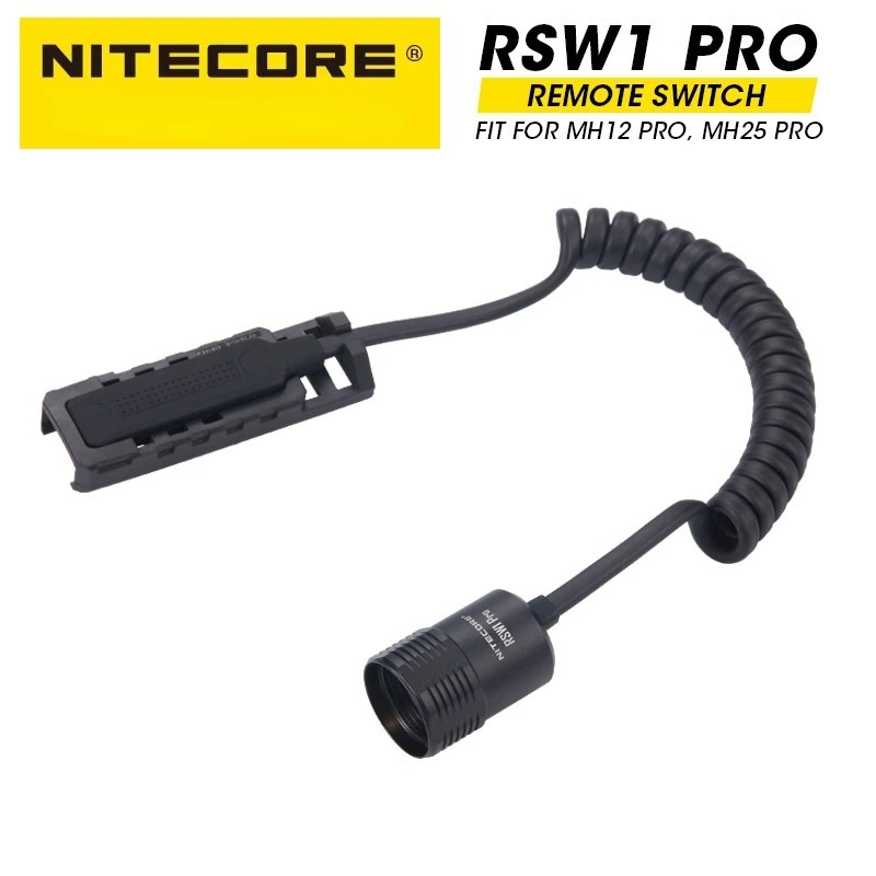NITECORE RSW1 Pro ไฟฉายยุทธวิธีสวิตช์ระยะไกล Picatnny Rail อะแดปเตอร์รวมสําหรับ MH12 PRO MH25 PRO