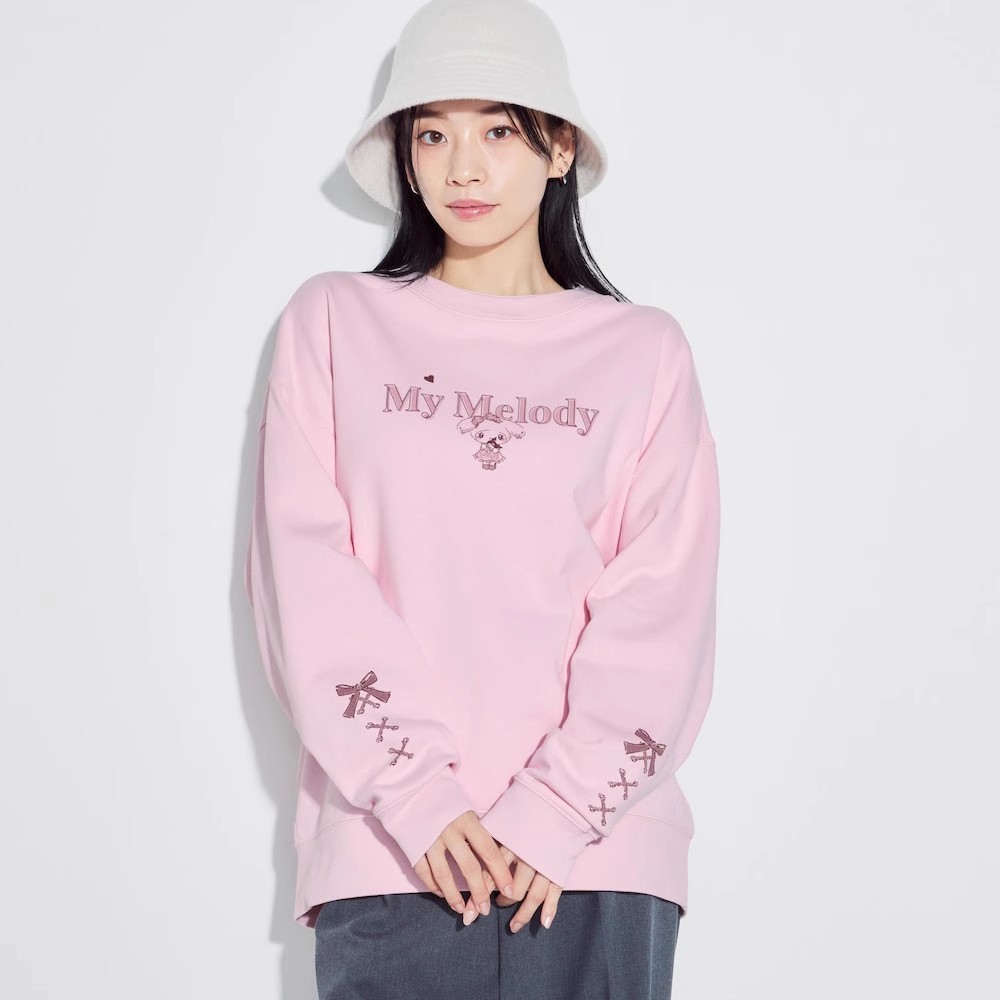 Uniqlo UTSANRIO เสื้อกันหนาว แขนยาว ลาย Sanrio Melody แฟชั่นฤดูใบไม้ผลิ สําหรับแม่ และเด็ก 2024 468486